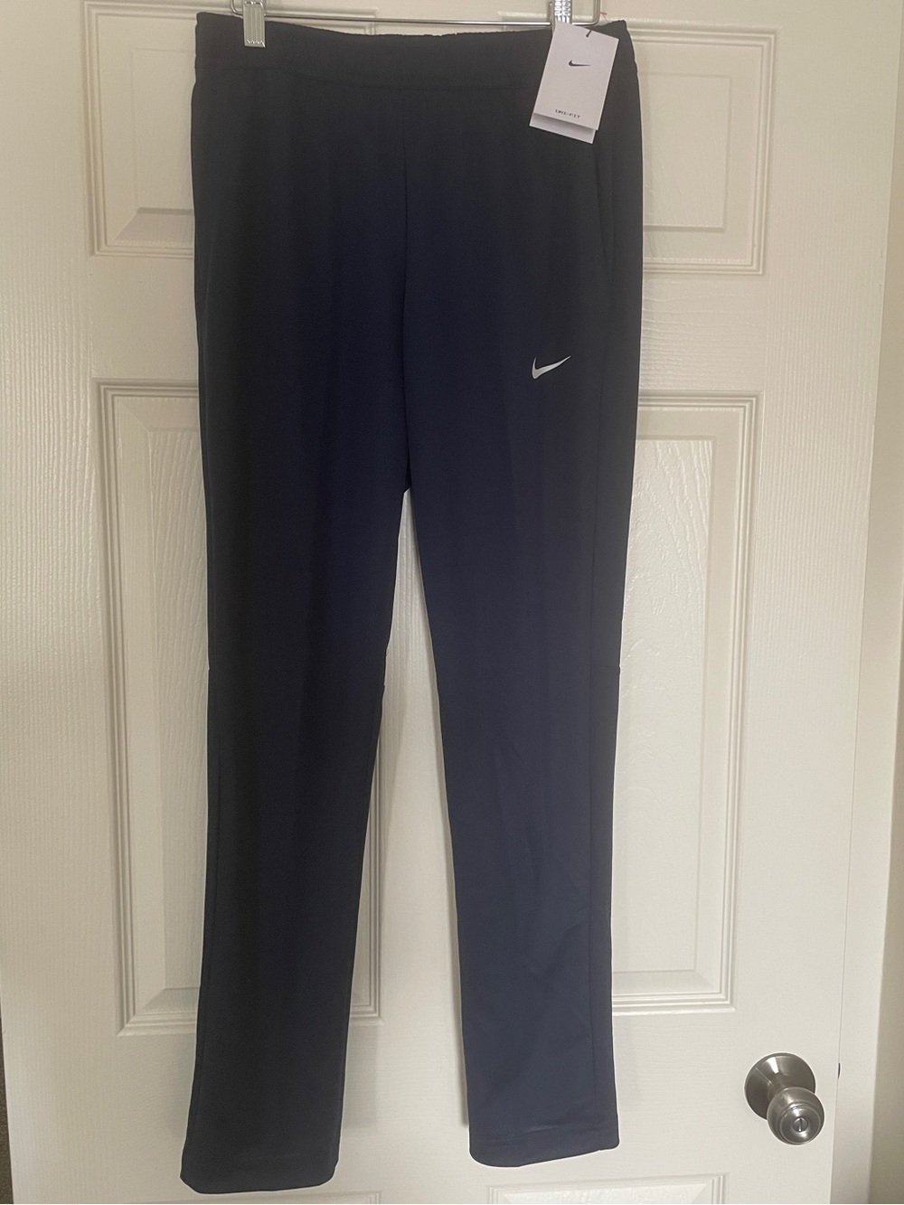 💙 Navy Nike Dri Fit Training Pants with White Swoosh 💙